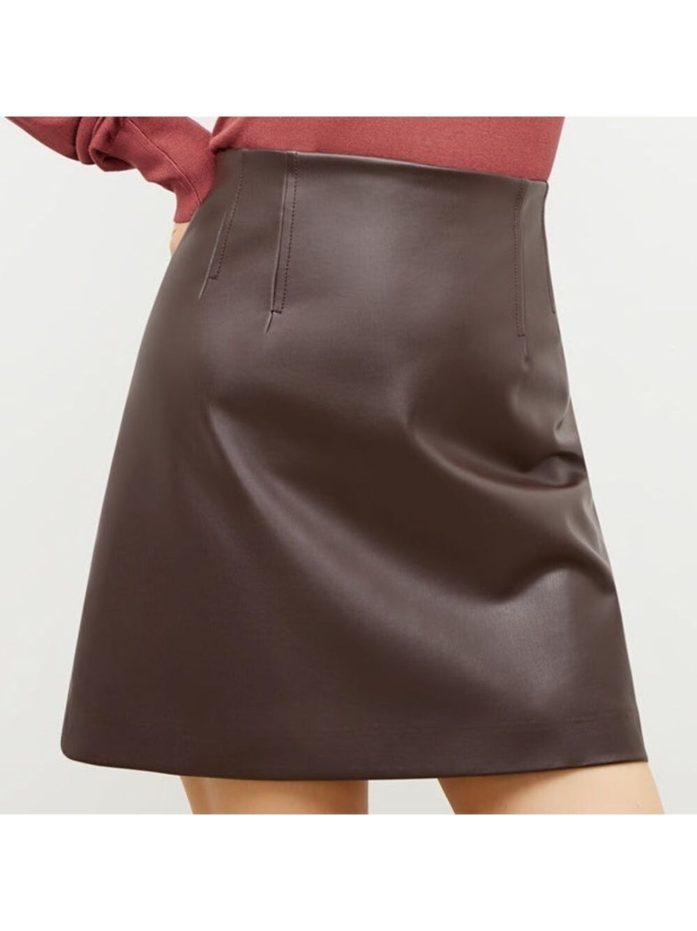 M.M. LAFLEUR “The Whitney” Vegan Leather Mini Skirt Sz-14